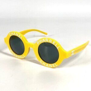 CHANEL 71314A logo Pharrell Williams eyewear glasses sunglasses Plastic yellow